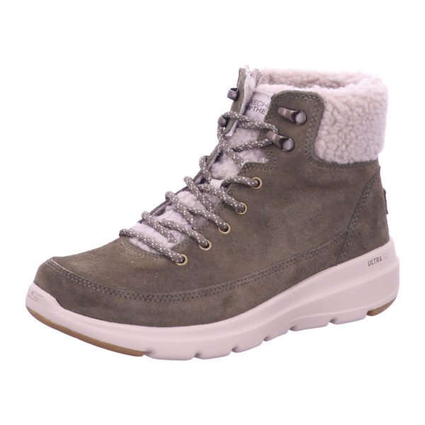 Skechers 16677 OLV Suede Lace Up Boot With Sherpa Grün - Bild 1